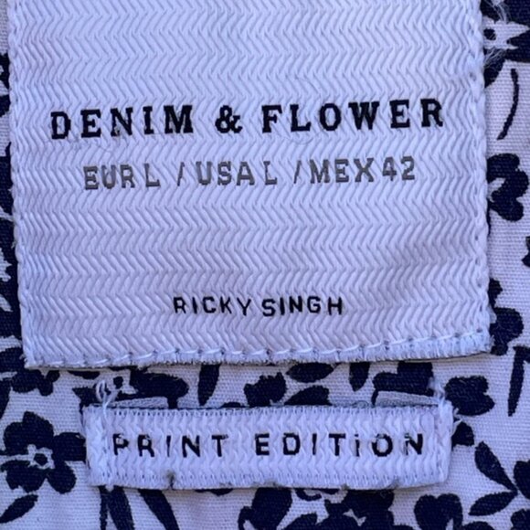 Denim & Flower Ricky Singh Men’s Pink Slim Fit Button-Down Shirt, Size L - Picture 6 of 9